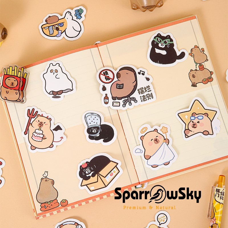 

SPARROW High Quality Sticker Lucu / Sticker Tempel Lucu / Cute Sticker CAPYBARA ( 82068 )
