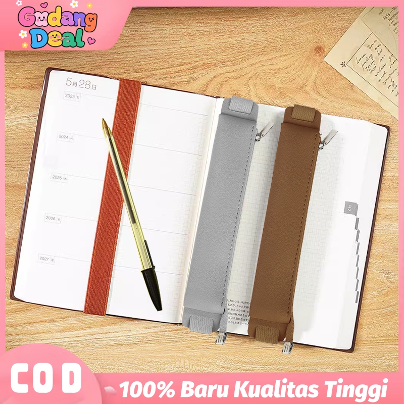 

Tas Pensil Kulit PU Premium Pen Box Zipper Pouch untuk Alat Tulis iPad & Dokumen Kantor