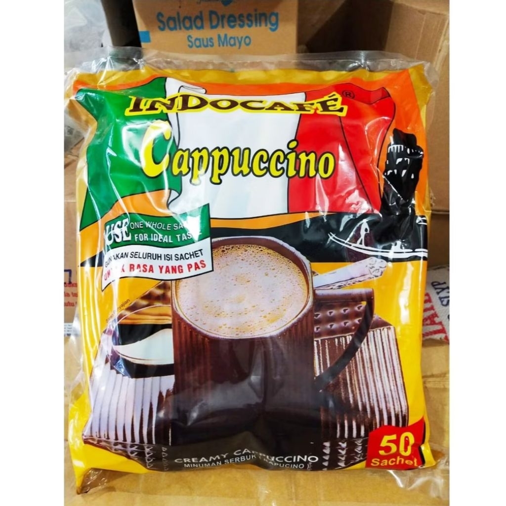 

Indocafe Cappucino | Isi 50 Sachet @25 gr