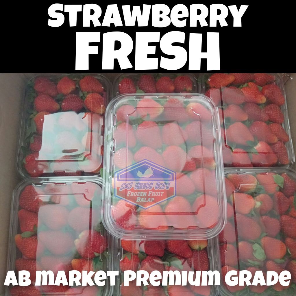

Strawberry fresh stroberi segar premium market grade AB murah grosir bandung