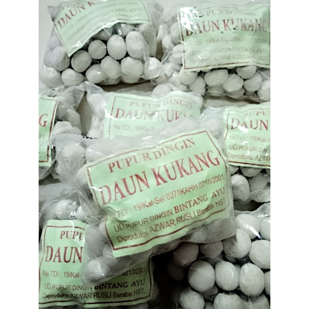Pupur Dingin Daun Kukang/Masker Tradisional Asli