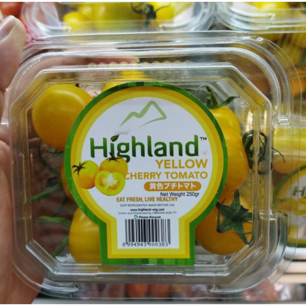 

Highland Tomato Cherry Yellow Fresh / tomat ceri kuning 250 gr / pack