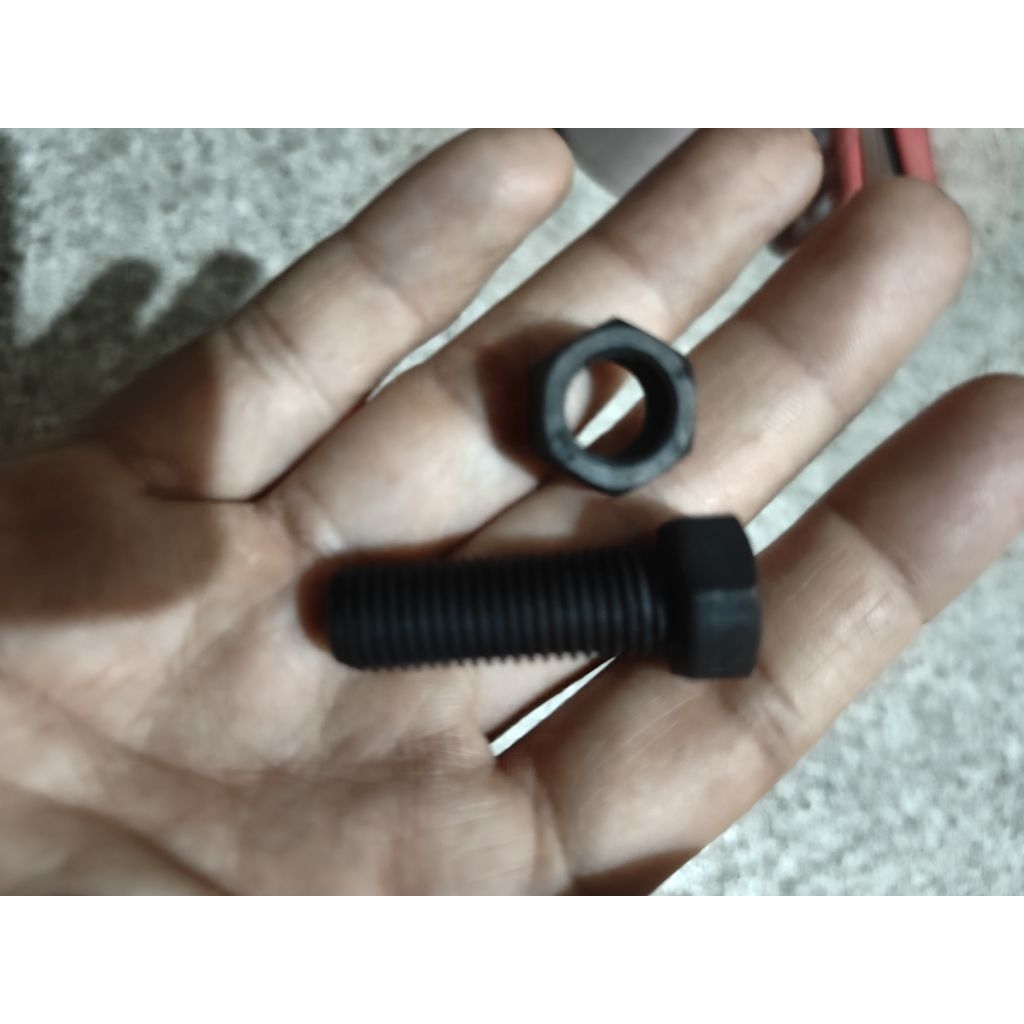 baut mur baja m10x30 drat halus kunci 14 drat pitch 1.25 baja 8.8 baja 88/ baut mur baja m10 x 30 mm