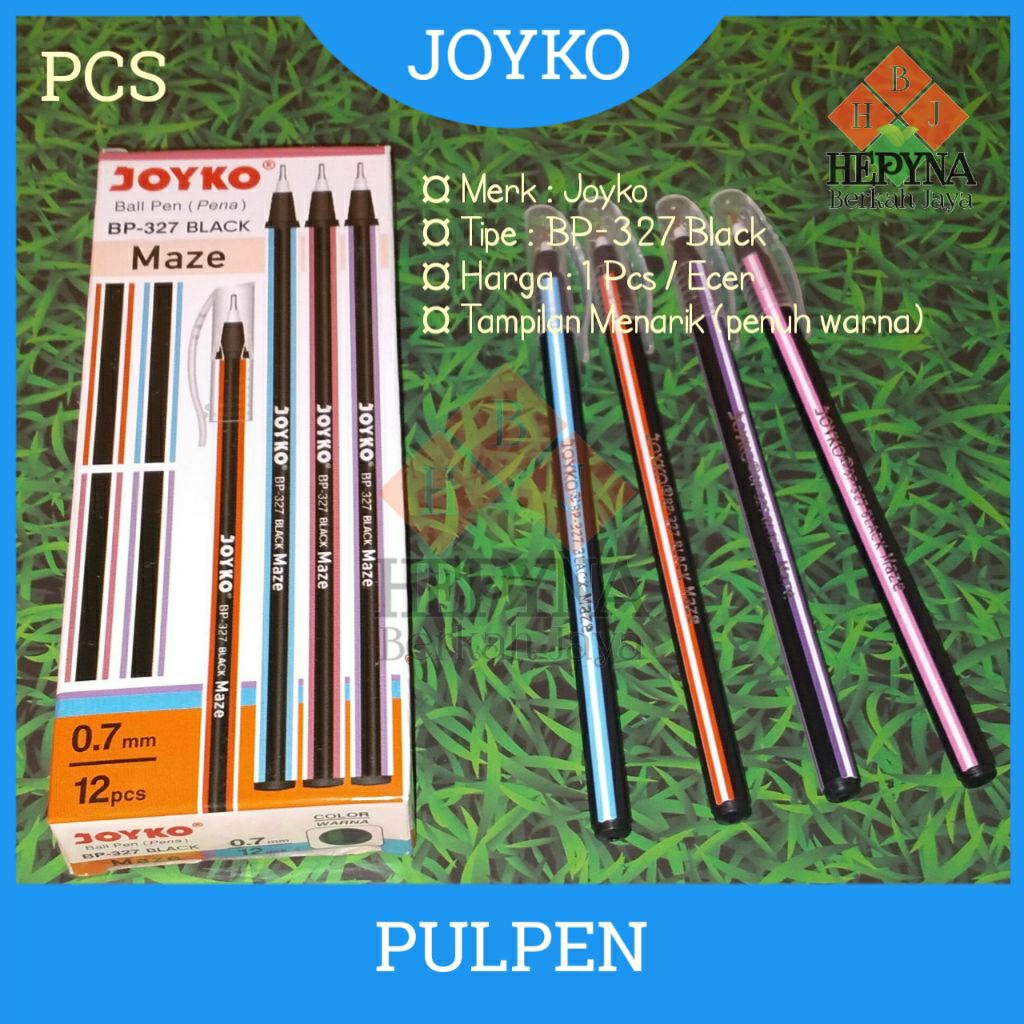 

Pulpen / Ball Pen (Pena) Joyko BP-327 Black Maze / 1 PCS (Satuan)
