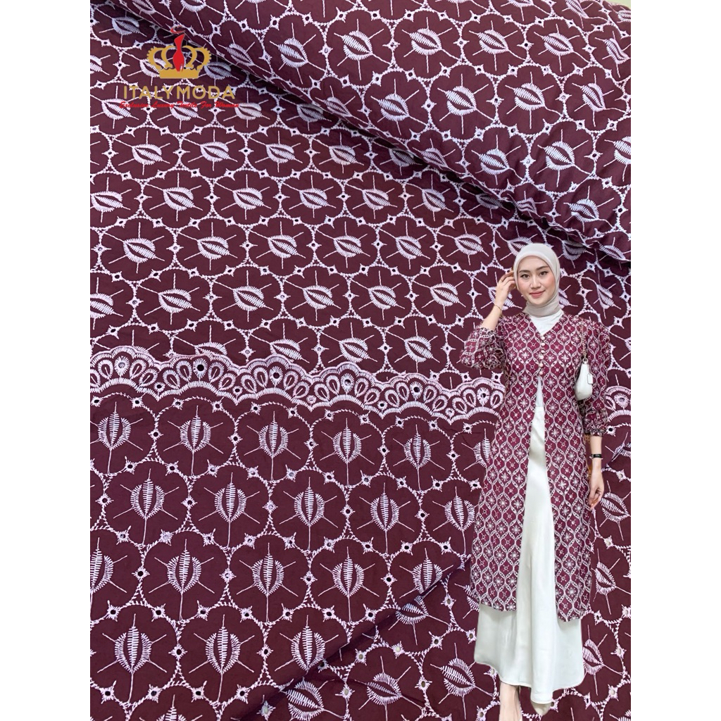 Bahan Kain Katun Bolong Bordir motif 2/ Bahan Kain Katun Bordir Bolong