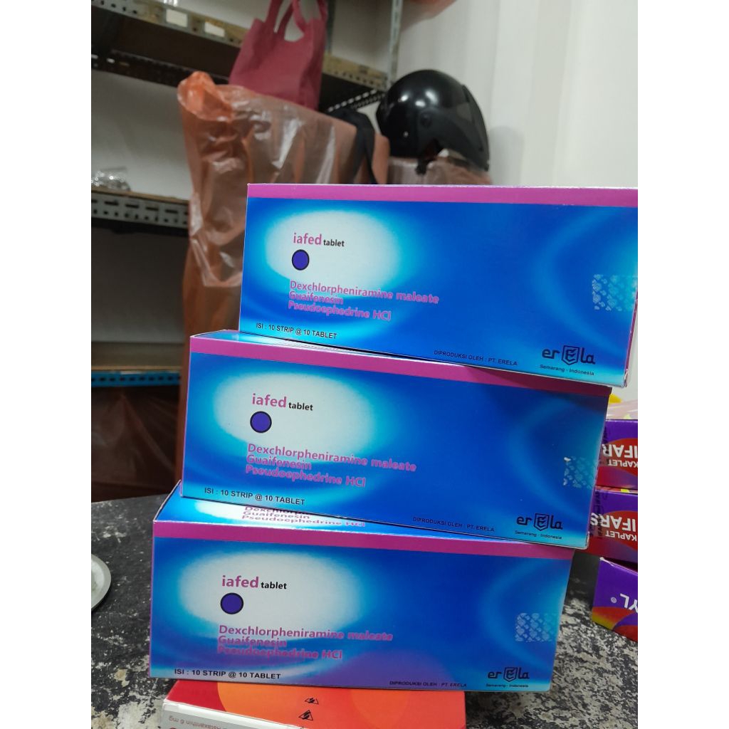 [LapakKita] Iafed Tablet 1 Box Isi 100 tablet (10 strip) | Obat Batuk Berdahak | Pilek | Alergi Rhin