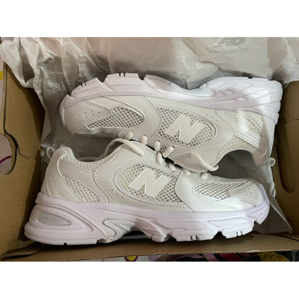 SEPATU NB 530 NEW BARU ORIGINAL FULL WHITE Made in Vietnam