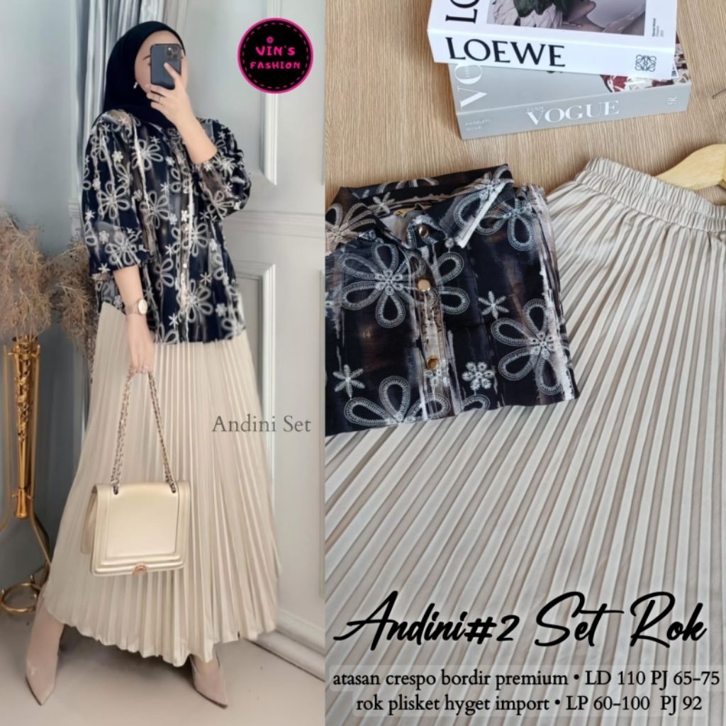 baju setelan rok Andini