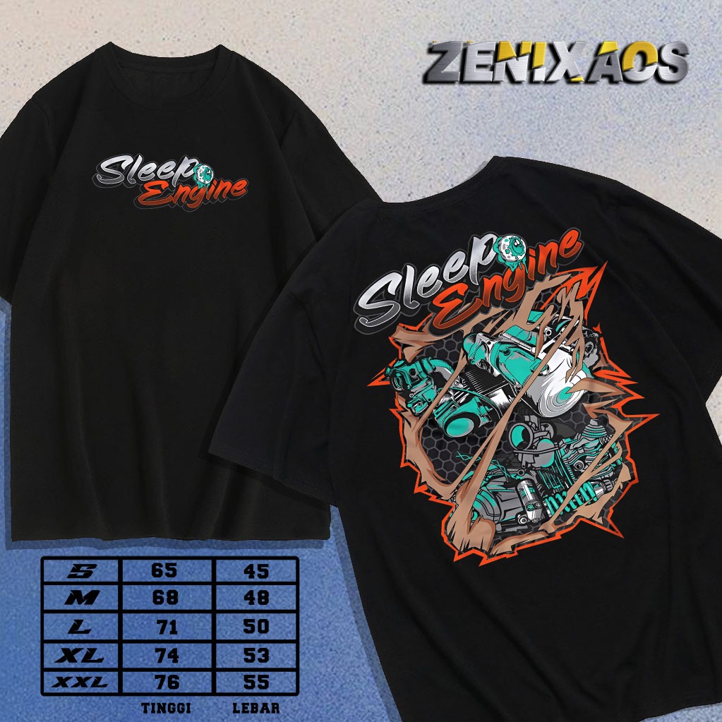 KAOS SLEEP ENGINE - T SHIRT RACING SLEEP ENGINE KAOS SLEEP ENGINE COCOK UNTUK PRIA DAN WANITA