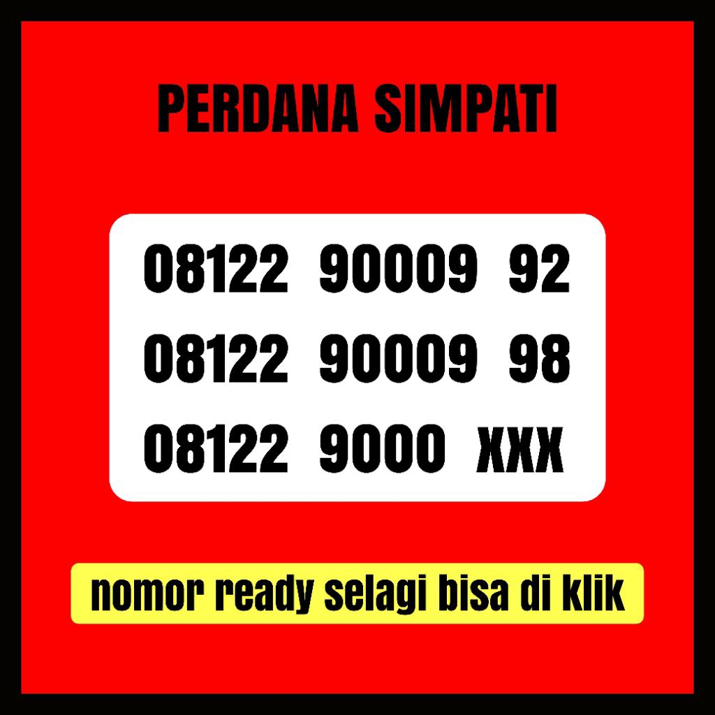 Nomor cantik simpati rapi 08122 9000