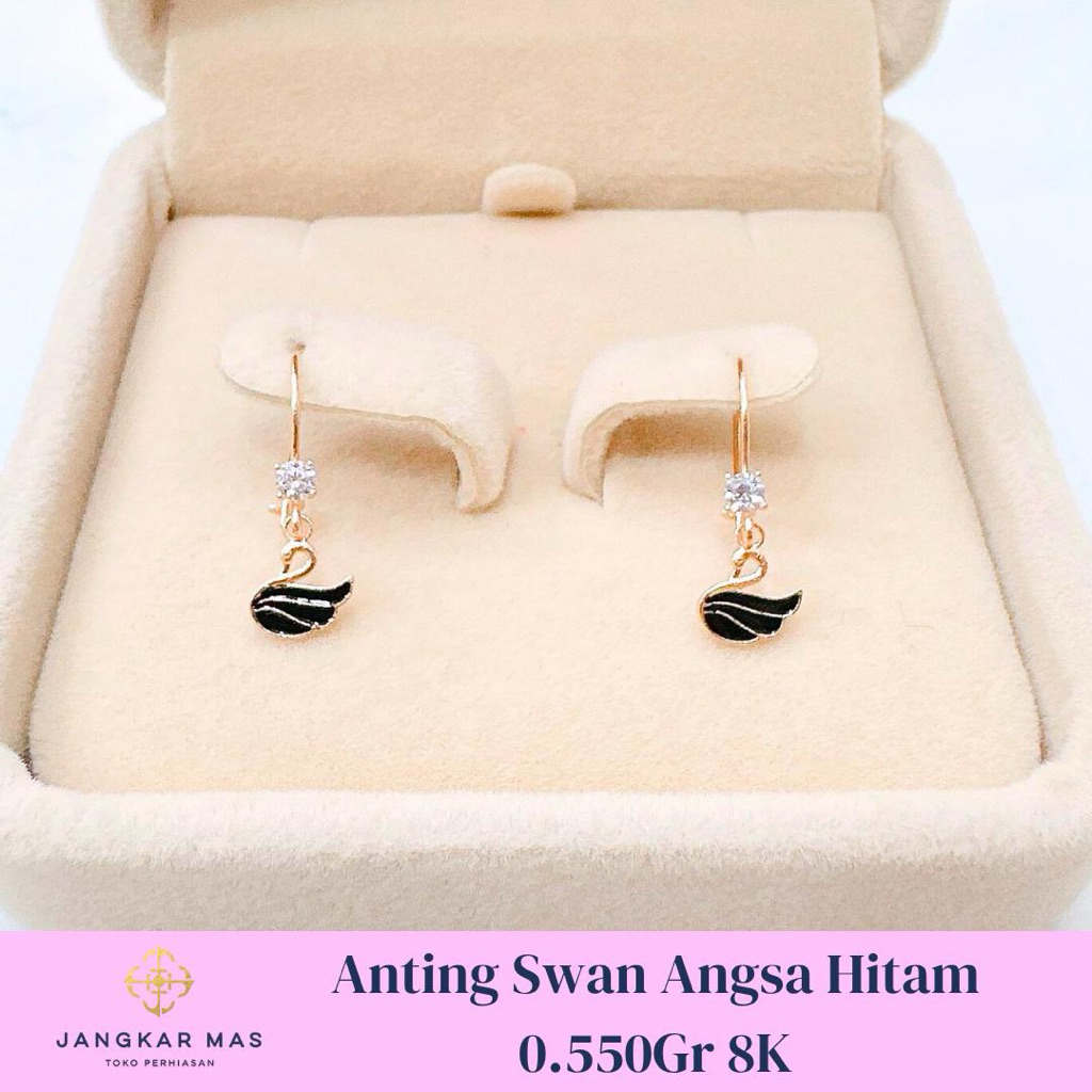 ANTING SWAN ANGSA HITAM BERAT 0.550GR KADAR 8K