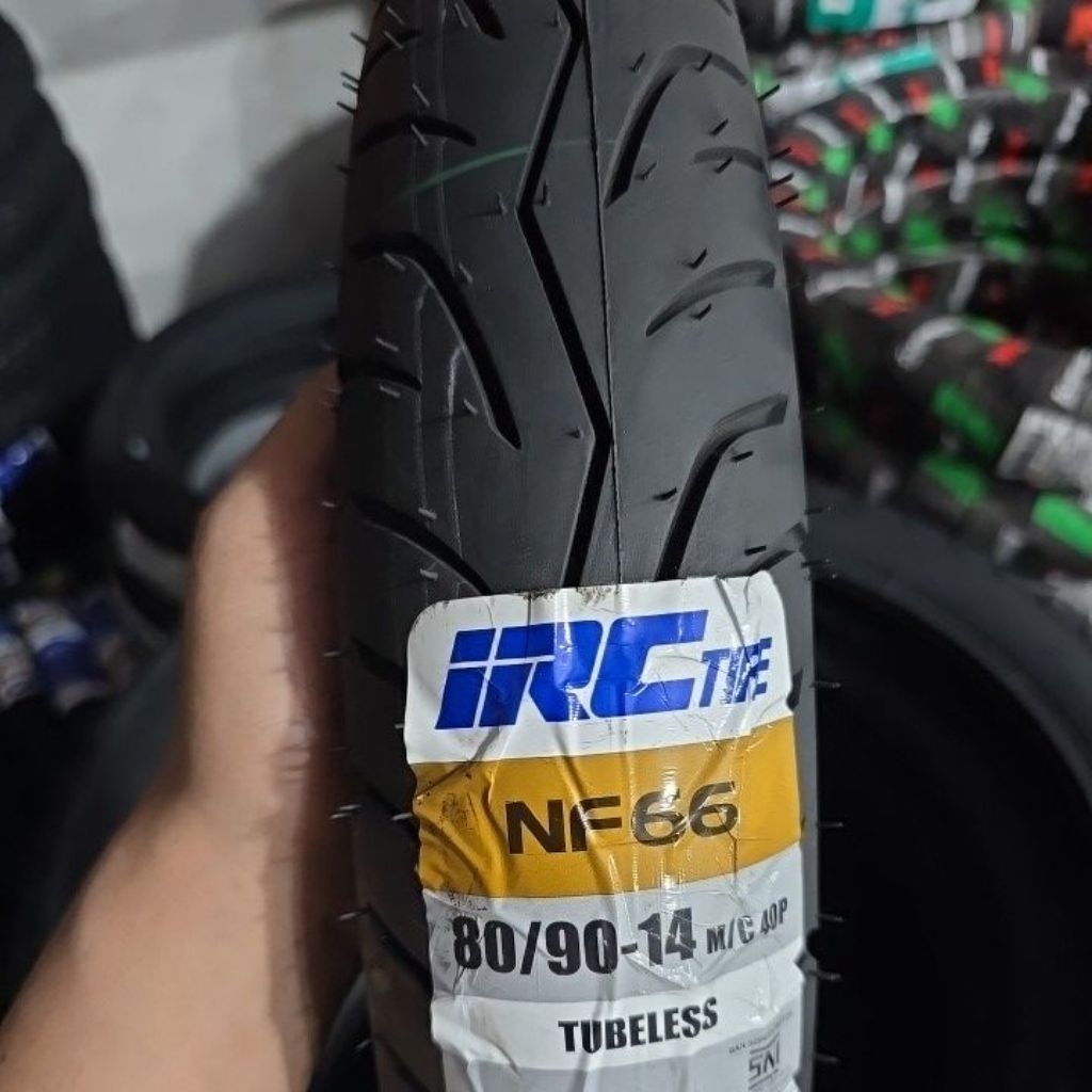 PROMO BAN LUAR MURAH MEREK IRC TUBLES UKURAN 80/90-14 BUAT MOTOR HONDA DEPAN MATIC BEAT,BEAT FI,BEAT