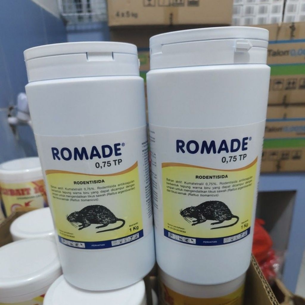 ROMADE 0.75 TP RACUN TIKUS UMPAN PEMBASMI TIKUS SUPER AMPUH MATI KERING - UMPAN BUBUK BASMI TIKUS 1 