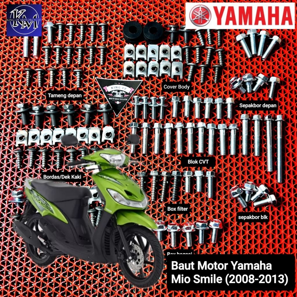Baut Body Yamaha Mio Smile/Baut fullset Mio Smile-Baut Body Lengkap Yamaha Mio Smile