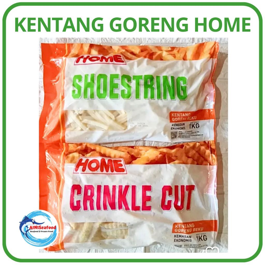 

Kentang Goreng French Fries - Home Cut Kentang Shoestring Crinkle Cut Beku Frozen Premium Siap Goreng Praktis Lezat Enak Kualitas Terbaik