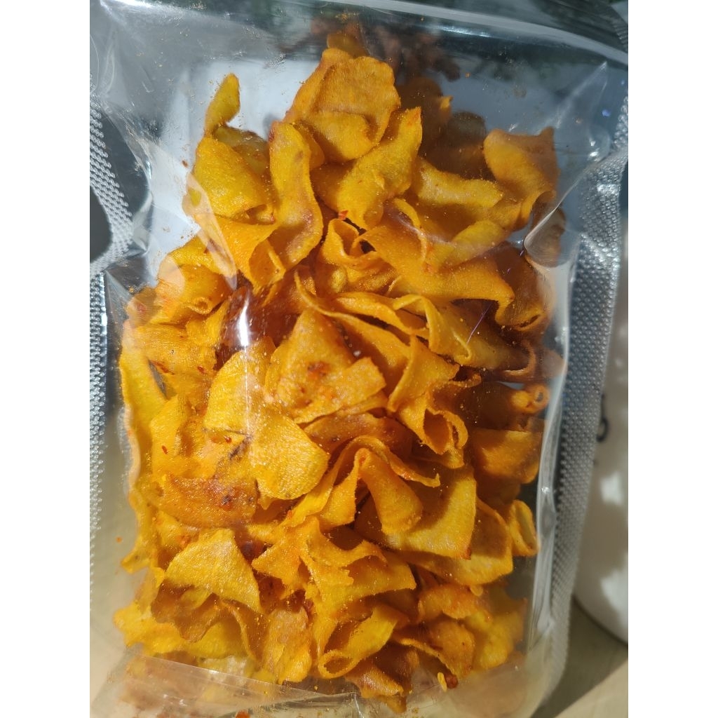 

kripik ubi Cilembu pedas manis gurih berat bersih 125gr