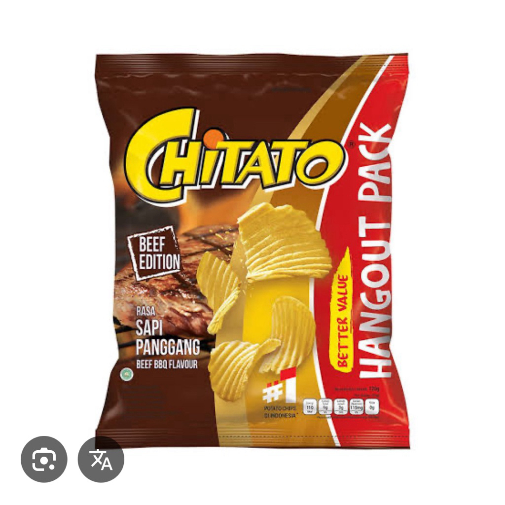 

Chitato sapi panggang Hangout pack 120gr