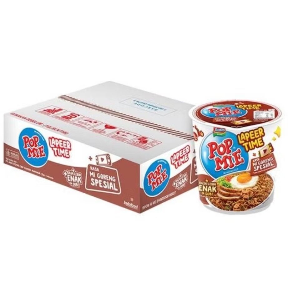 

1 Dus 12 Pcs - Pop Mie Lapeer Time Mi Instan Cup Rasa Mi Goreng Spesial 80 Gram
