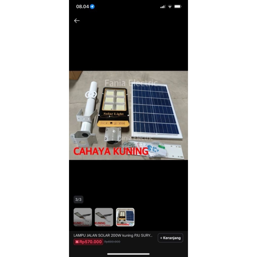 tiang lampu 5 meter lampu solar panel