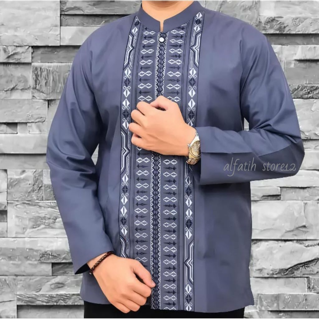 Atasan Murah 2026 Bju Kokoh Fashion Muslim Kkoh Koko Pria Remaja Kemko Import Modern 2026 Kameha Rem