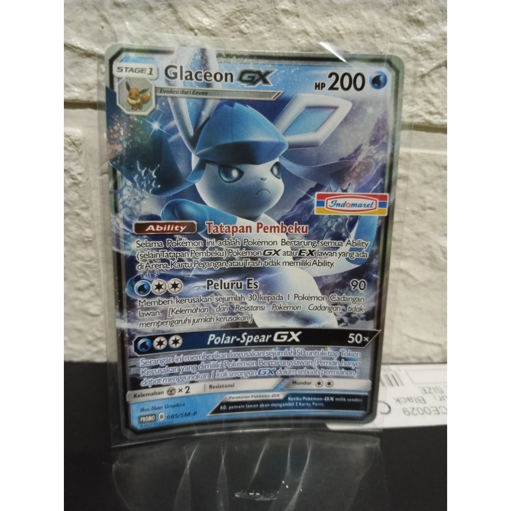 kartu pokemon Glaceon GX holo promo indomaret