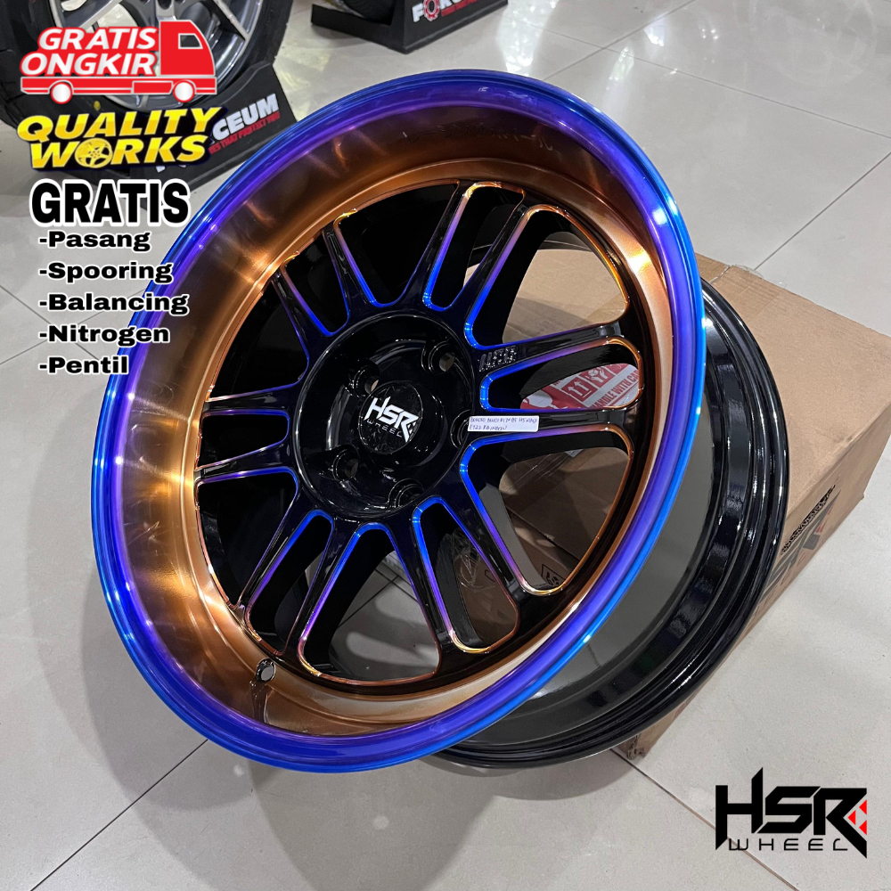 Velg Mobil Terios, Xpander, Crv, Innova, Ring 17 Velg Samlong Racing HSR BLY Rainbow