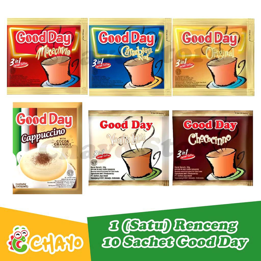 

Kopi Good Day Moccacino Sachet Isi 10 X 20 GR Renceng