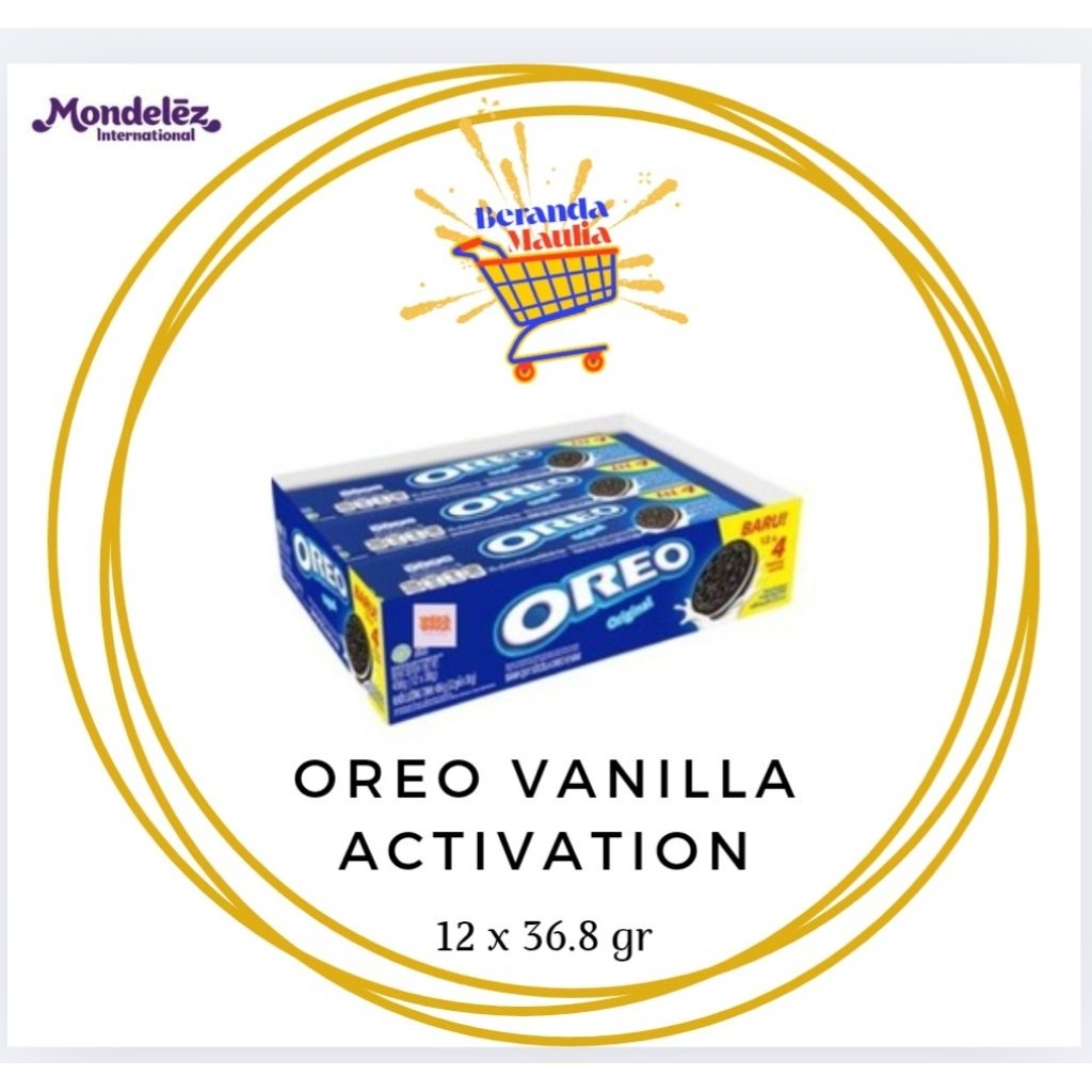 

Oreo Activation rasa vanila/ coklat / stoberi / blueberi kemasan 36.8gr isi 12 bungkus/box
