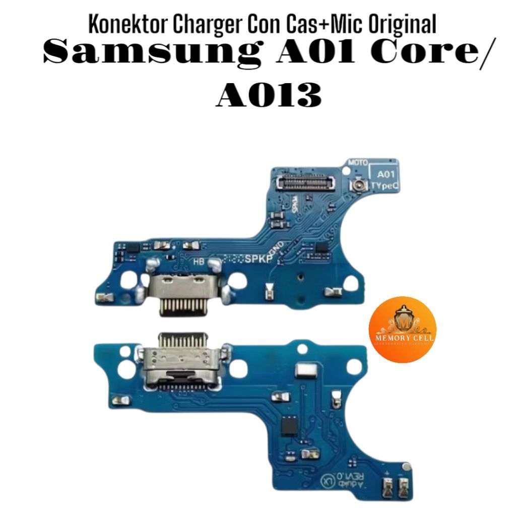 Flexible Konektor Charger Con Cas +Mic Samsung A01 Core A013 Original