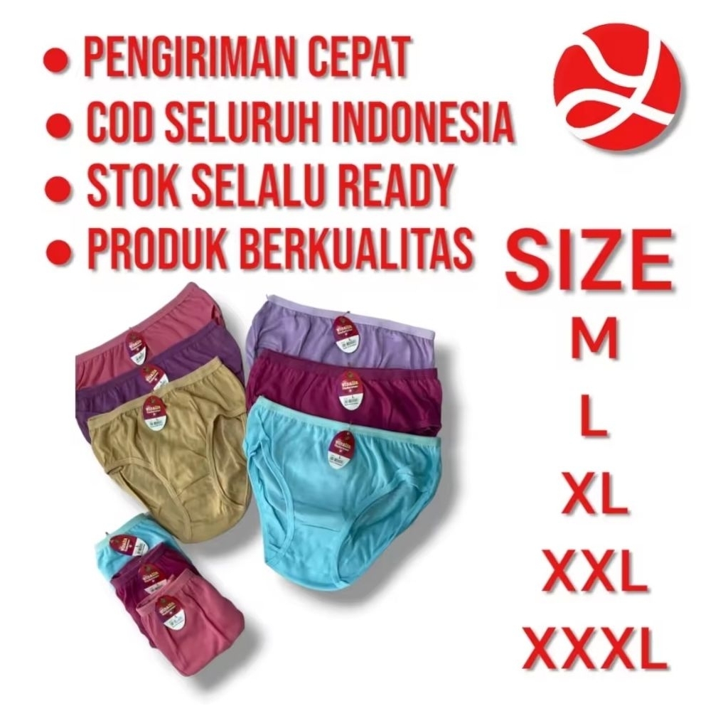 CD Celana Dalam Wanita Remaja Katun Premium M-XXXXL WINALIN 6PCS