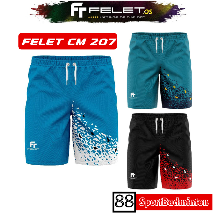 Felet CM207 CM 207 Badminton Short Pants - Celana Badminton Original Felet
