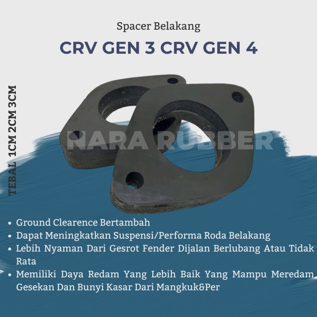 karet tatakan per keong belakang honda crv gen 3 crv gen 4 bahan ban 1set 2biji