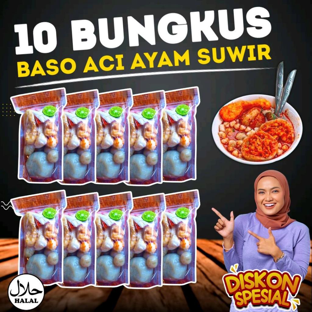 

Paket 10 Bks Baso Aci Ayam Suwir