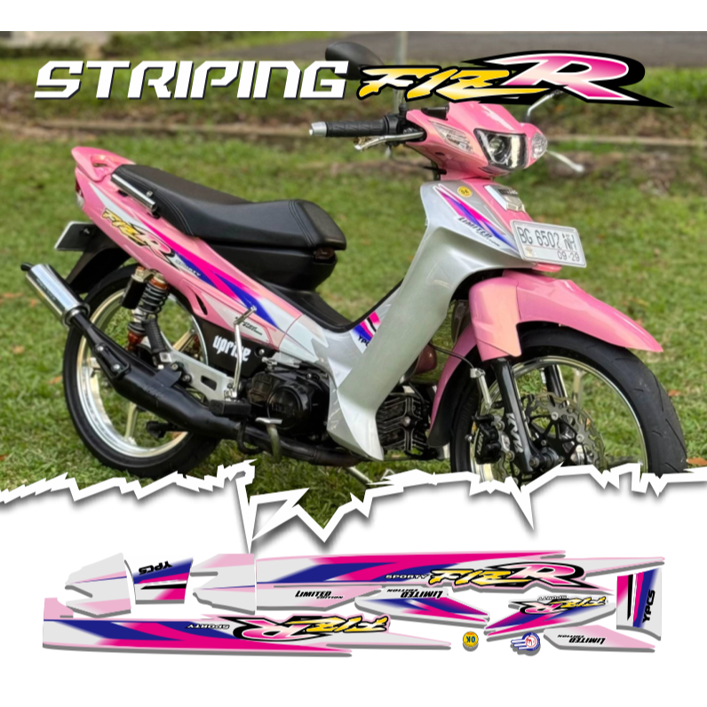 STRIPING FIZR LE CUSTOM LIMITED EDITION SILVER MERAH PREMIUM MURAH