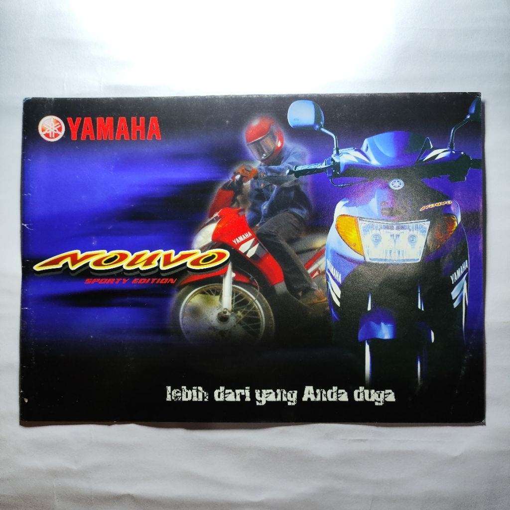 Brosur Flyer Leaflet Poster Jadul Lawas Yamaha Nouvo Biru Lele Tahun 2003