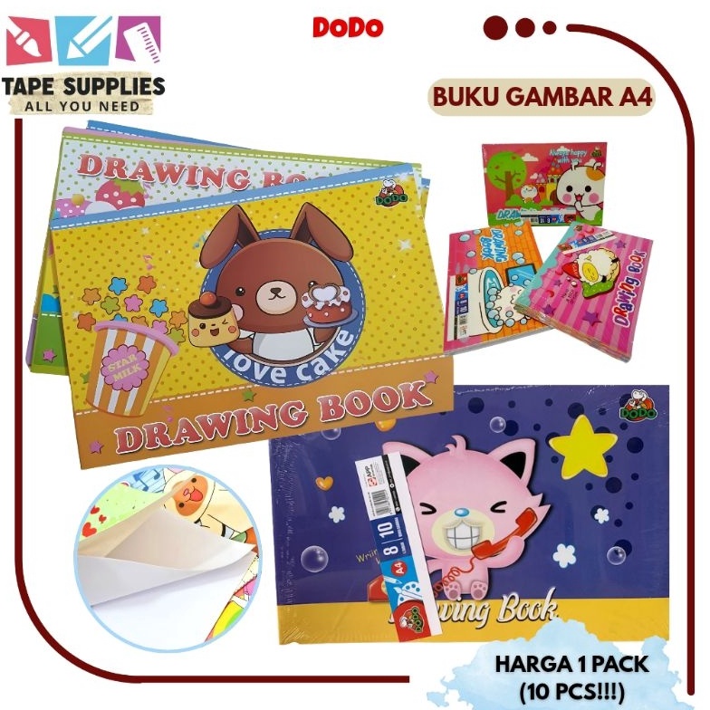 

KODE F65I Buku Gambar DODO A4 1 PAK ISI 1 BUKU