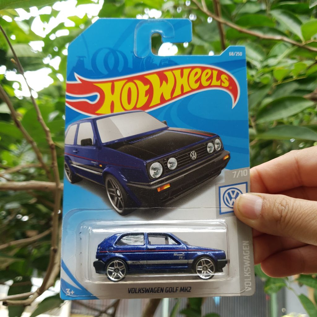 HOTWHEELS VW VOLKSWAGEN GOLF MK2 BLUE BIRU