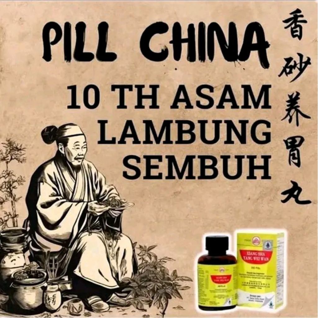 OBAT ASAM LAMBUNG CINA
BPOM MUJARAB Original Xiang Sha Yang Wei Wan Asli - 200 Pil gerd