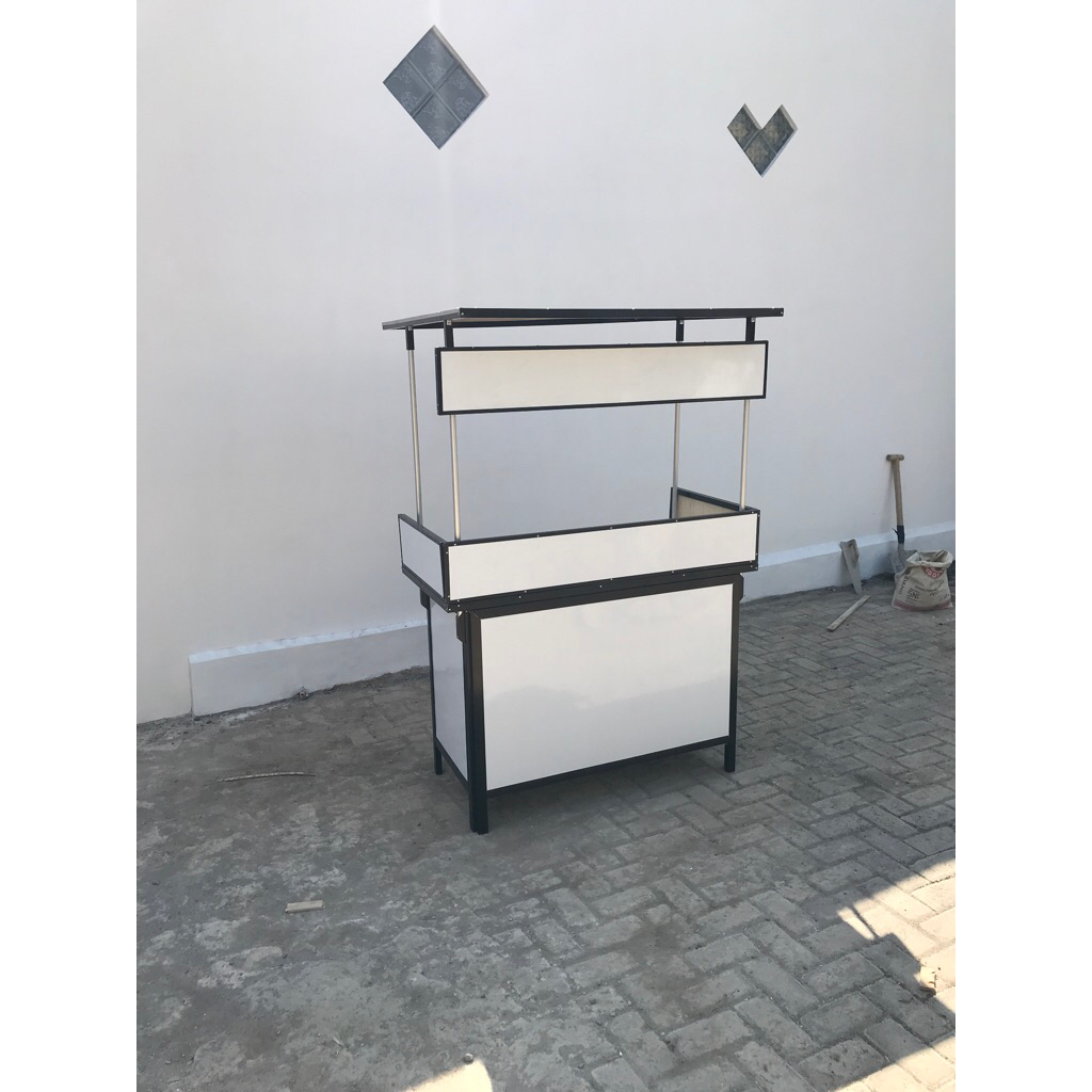 Booth portable polosan putih