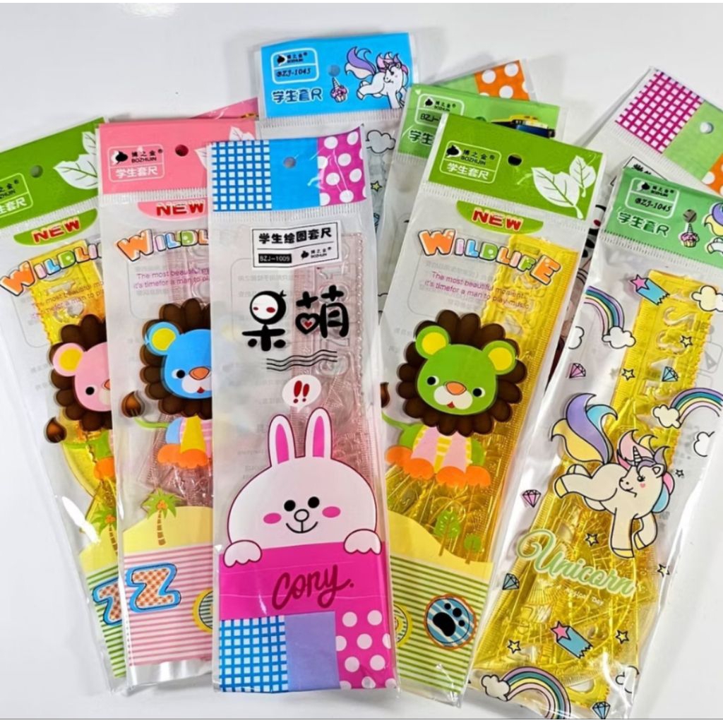 

Penggaris Set 18cm Packing OPP Garisan Set/Mistar