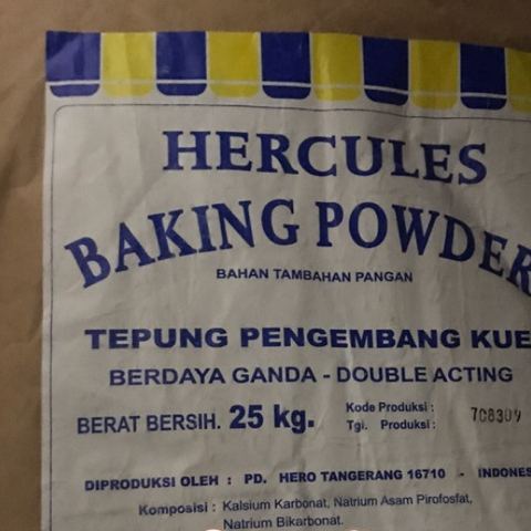 

Baking Powder Double Acting BPDA Hercules 500gr !-
