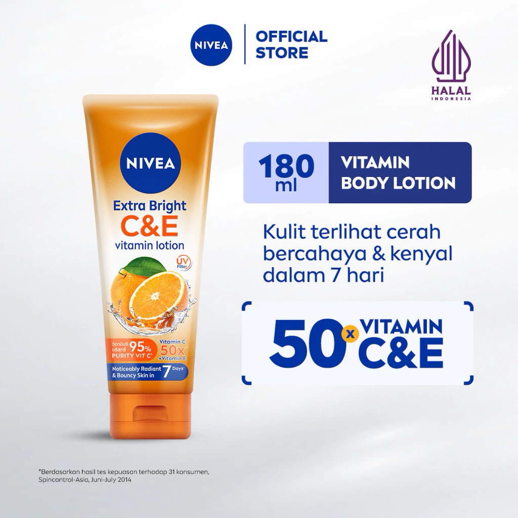 NIVEA Body Lotion Extra Bright C&E Vitamin Lotion 180ml - Handbody SPF serum UV Filter Thailand menc
