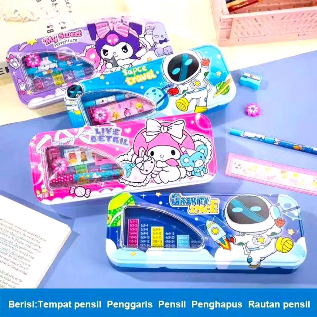 

Pensil Kaleng Set 5 in 1 Karakter K-658(1pcs)