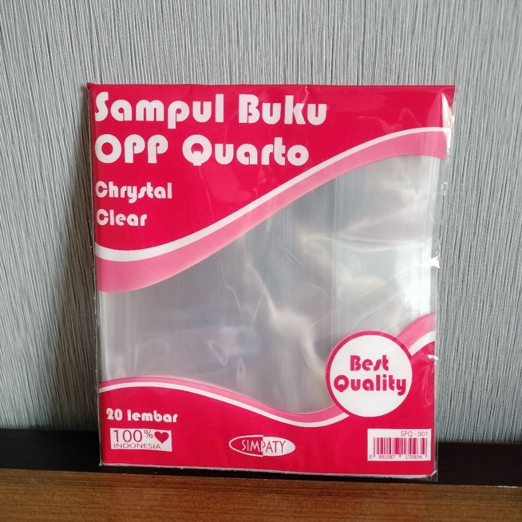 

Sampul Buku Plastik Simpaty Bening / Transparan uk. Kuarto (Pendek)