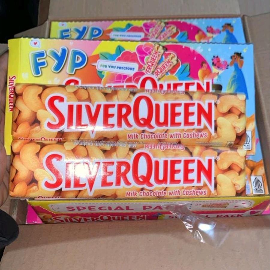 

Cokelat SilverQueen Paket isi 2 x 58GR Coklat Silver Queen Valentine