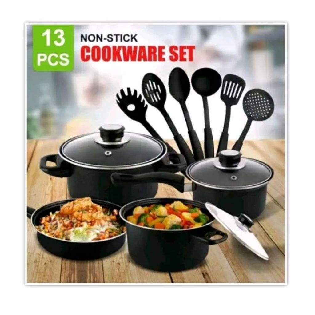 ROYAL STAR Non Stick Cookware Set RS-555 (13 pcs Set Panci Wajan Alat Masak)