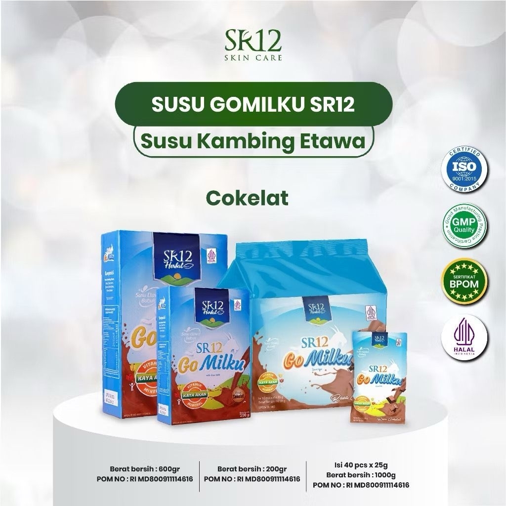 

GoMilku Rasa Cokelat SR12 Skincare / Susu Kambing Etawa