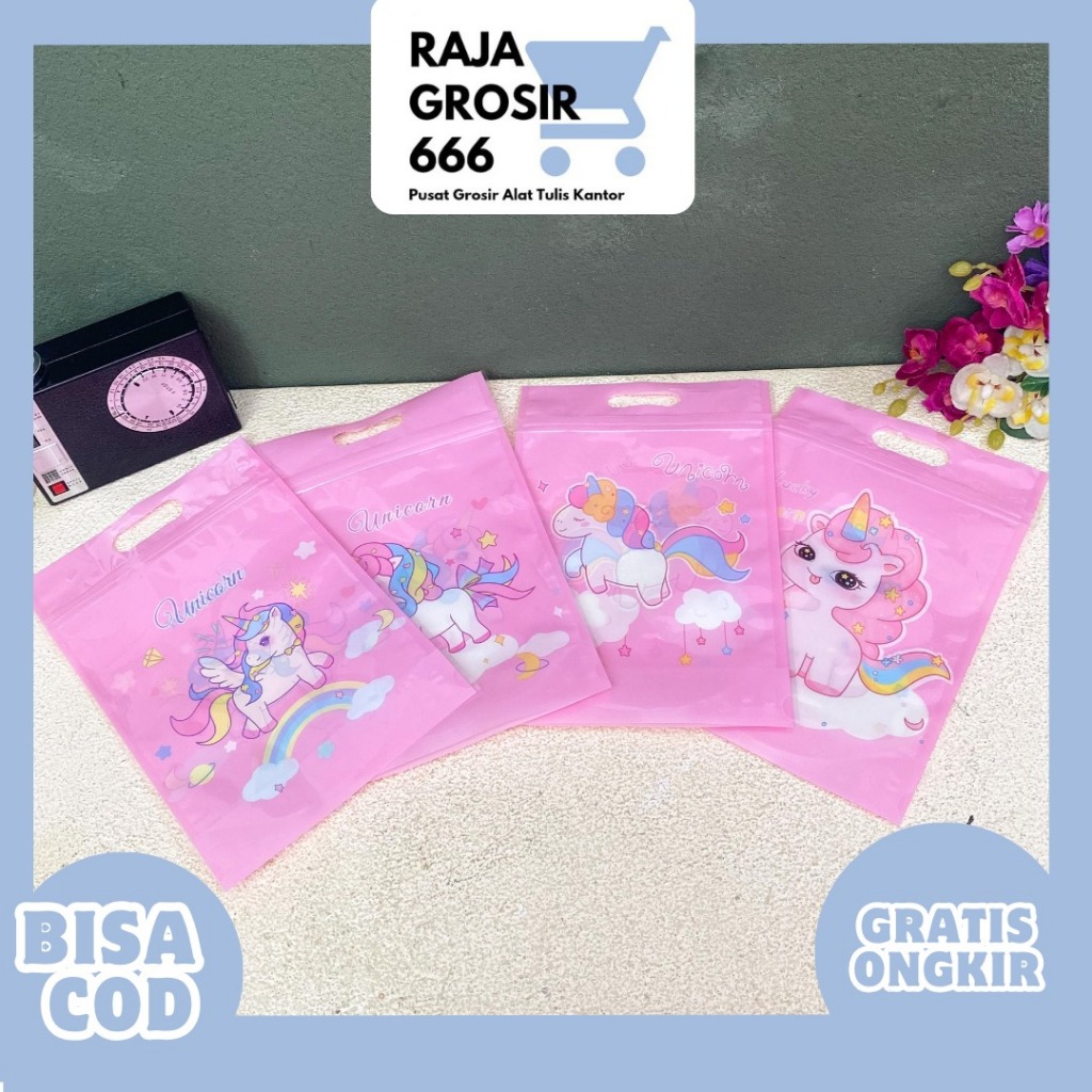 

ZIPPER POUCH JINJING UNICORN PINK MN-1919 HAMPERS LEBARAN SINCIA TAHUN BARU NATAL SOUVERNIR POUCH BANYAK UKURAN