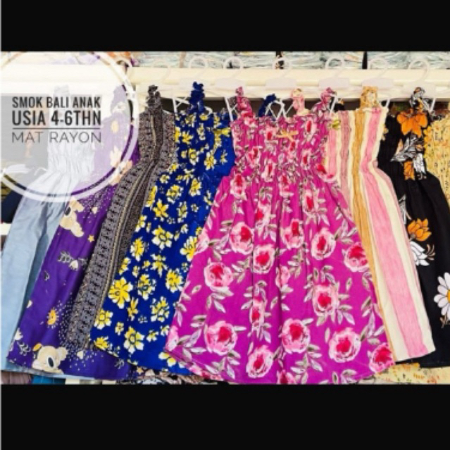 Paket Hemat 100k dapat 5pcs Dress Smoke Yukensi | Daster Anak Model Yukensi