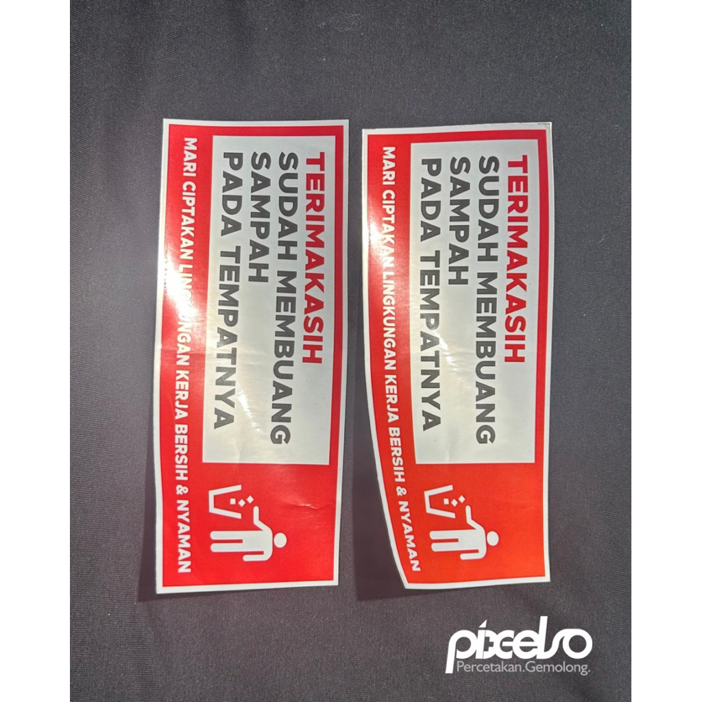 

Stiker buang sampah pada tempatnya by Cetak Pixelso